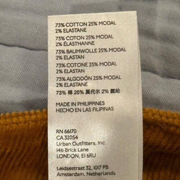 Maeve Anthropologie The Colette Corduroy Crop Wide Leg pants Size 32 Caramel - Picture 12 of 16